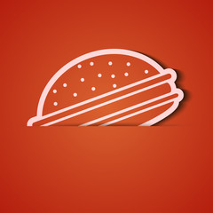 Vector background. Orange icon applique. Eps10