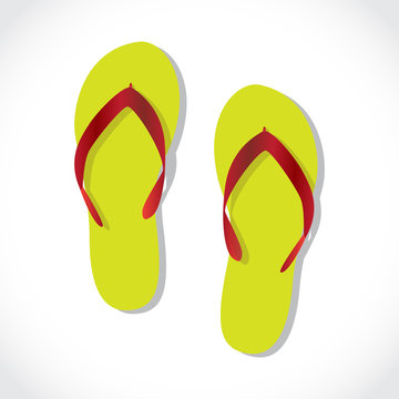 pair of beach sandals, illustration