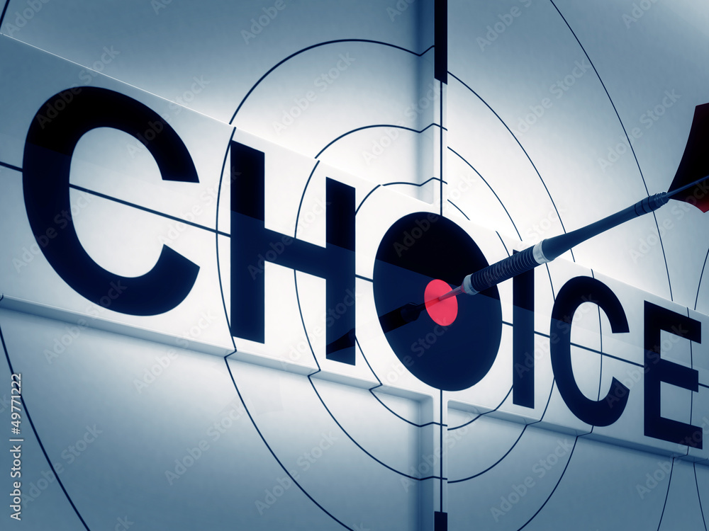 Poster target choice shows two-way path decision