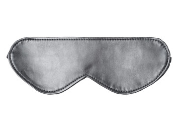 black leather eyes mask isolated on white background