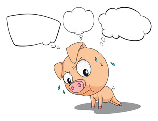 The blank callouts and the pig