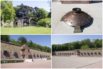 Naklejka premium Hauts de Seine, mémorial du mont Valérien en 4 photos