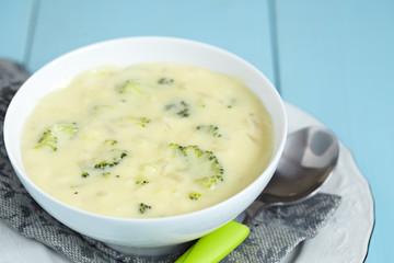 Fototapeta premium Broccoli and cheddar soup