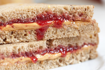 Peanut butter and jelly sandwich
