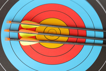arrows focus to archery target