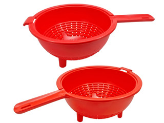 Red empty colander