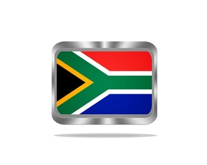 Metal South Africa flag.