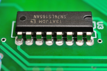 Detail of an electronic printed circuit board