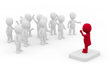 People and orator concept