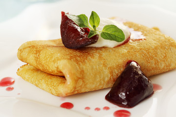 pancake with jam