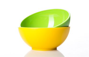 Yellow and green bowls