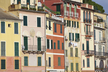 Fototapeta na wymiar Portofino obraz domy kolor