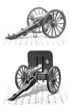 Militaria : Weapons - Canon & Mitrailleuse - 19th century
