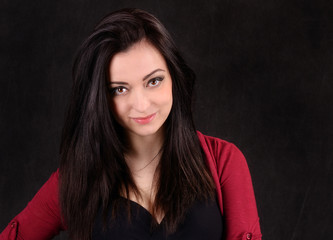 Girl model in studio