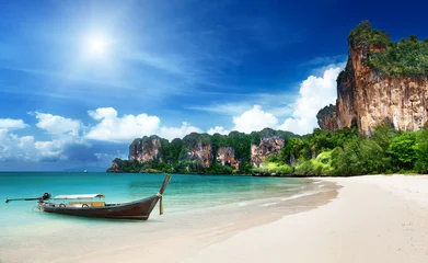 Papier Peint photo autocollant Railay Beach, Krabi, Thaïlande Railay beach in Krabi Thailand