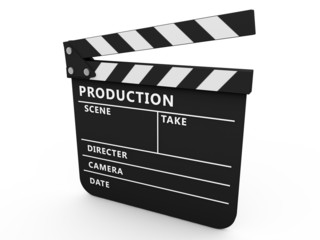 3d movie clapper board
