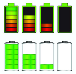 Battery with different charge levels