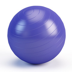 fitness ball isolated on white