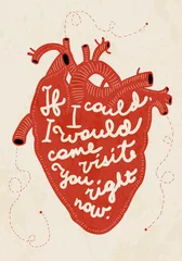 Keuken foto achterwand Rood Vintage Saint Valentine& 39 s typografie vectorillustratie.