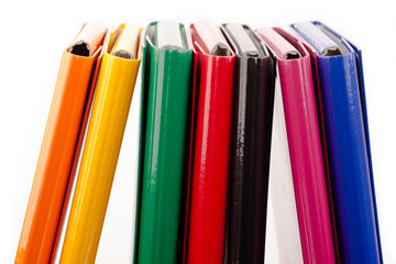 Fototapeta premium colorful office folders isolated on white