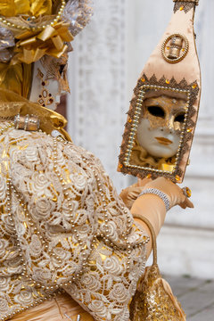 Beautiful image of the costumes at Venice during carnival