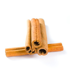 Cinnamon Sticks on white
