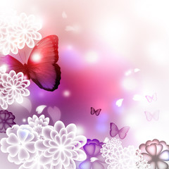 Blossoms and Butterflies Illustration