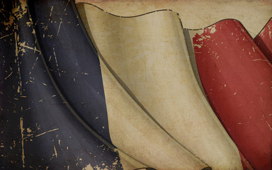 French Flag Old Paper