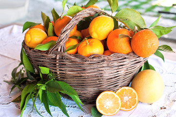 Basket of fresh citrus