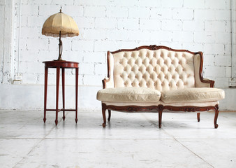 Luxurious sofa in vintage room
