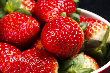 Bowl with strawberries