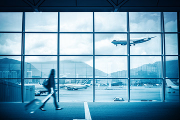 modern airport scene