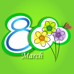 greetings card on March 8, the vector © john1179