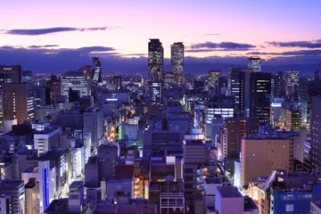 Gordijnen Downtown Nagoya Cityscape © SeanPavonePhoto