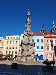 Obraz premium Plague column of Holy Trinity, Jindrichuv Hradec, Czech Republic