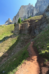 Dolomiti - path on Catinaccio mount