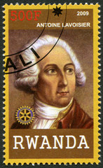 RWANDA - 2009: shows portrait of Antoine Lavoisier(1743-1794)