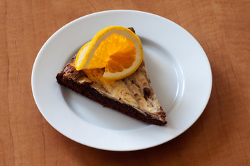 fresh baked delicious chocolate cake