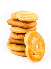 sweet cookies isolated on white