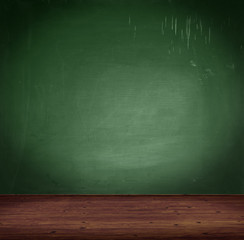 Innenraum mit grüner Wand