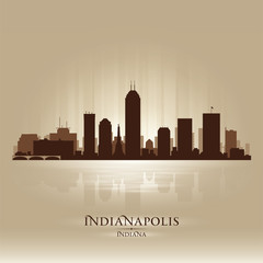 Indianapolis Indiana skyline city silhouette