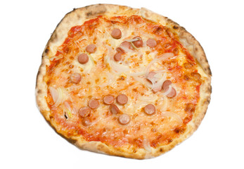 Pizza wurst e cipolle