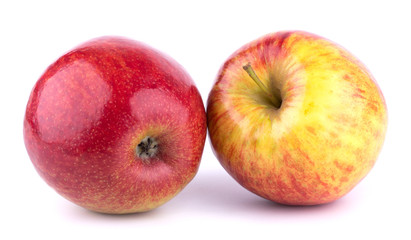 Ripe red apple iIsolated on white background