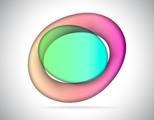 Abstract elliptic colorful glass