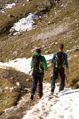 Wanderer in den Alpen