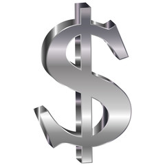 ドル　＄　エンブレム　３D