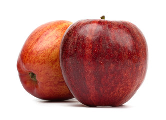 Red apples isolated on white background