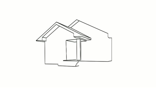 Dibujo de una casa en venta