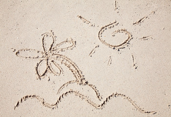 drawing on the sand