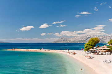 Beach at Makarska, Croatia - obrazy, fototapety, plakaty